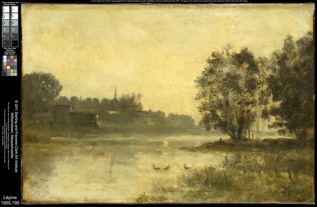 River Scene with Ducks by Stanislas Lépine