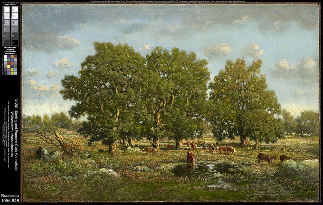 Landscape with Cows and Oaks by Théodore Rousseau