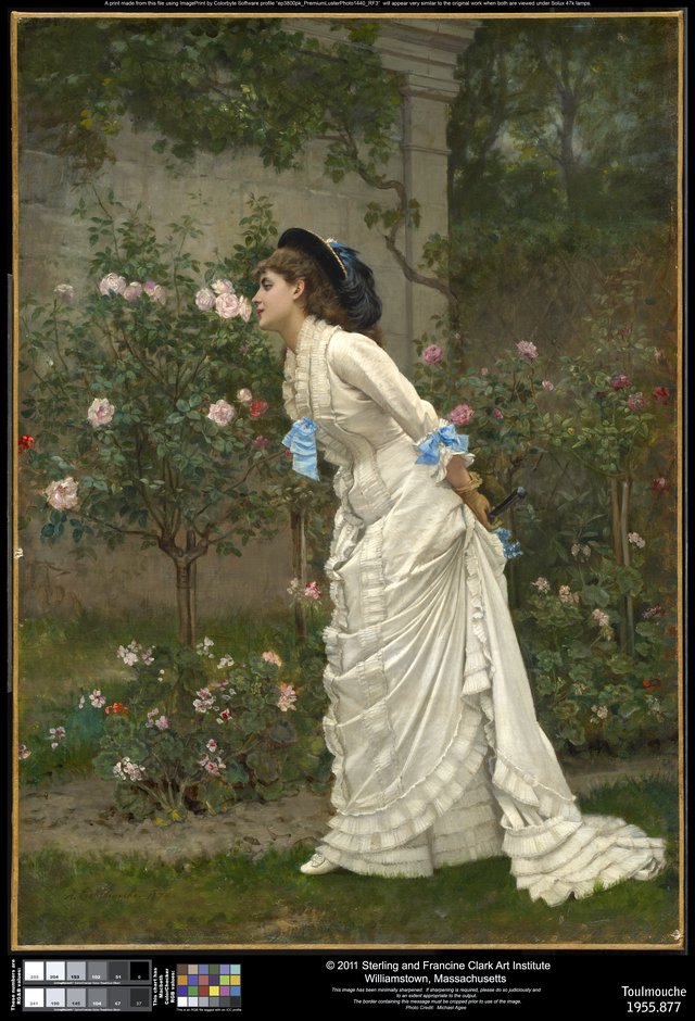 Woman and Roses by Auguste Toulmouche