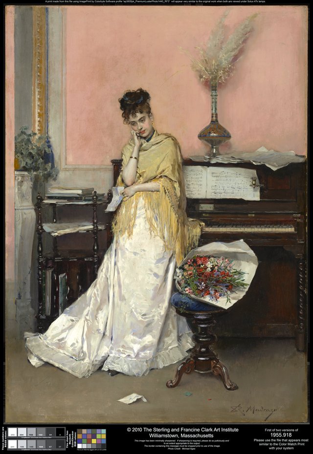 Reverie—The Letter by Raimundo de Madrazo y Garreta