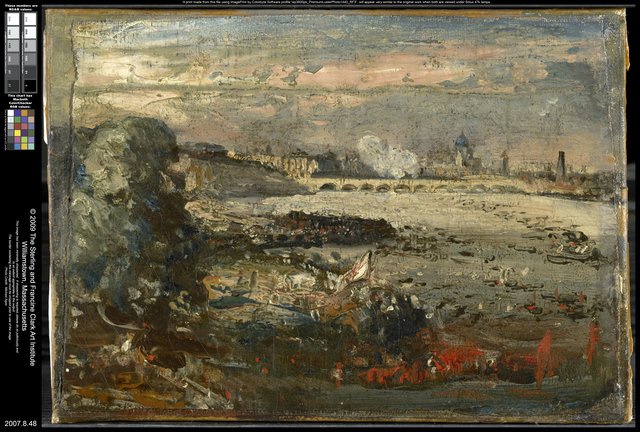 Sketch for "The Opening of Waterloo Bridge Seen from Whitehall Stairs, June 18th 1817" by John Constable