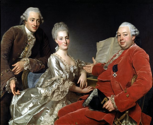 John Jennings Esq., his Brother and Sister-in-Law by Alexander Roslin