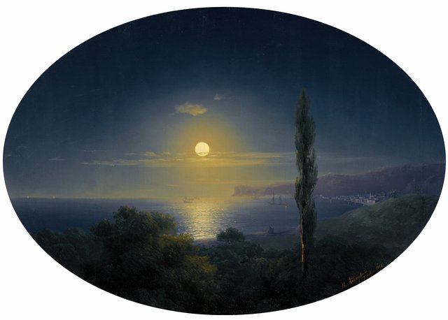 Crimean coast by moonlight by Ivan Aivazovsky