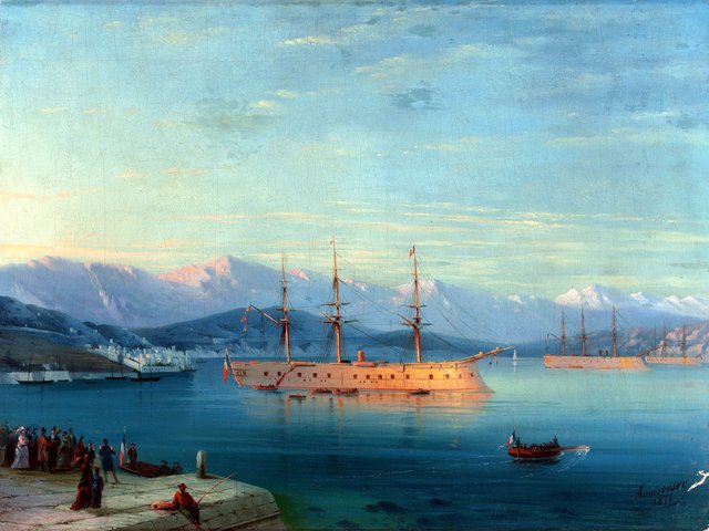 French Ships Departing the Black Sea by Ivan Aivazovsky