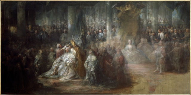 Coronation of Gustav III. by Carl Gustaf Pilo