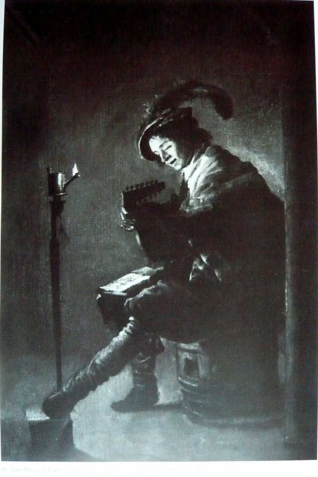 Lute player by lamplight (at full length) by Judith Leyster