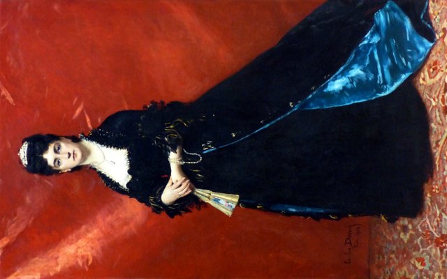 Portrait en pied de Madame Goldschmidt by Carolus-Duran