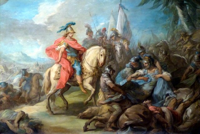 Porus Defeated by Alexander by Charles-André van Loo