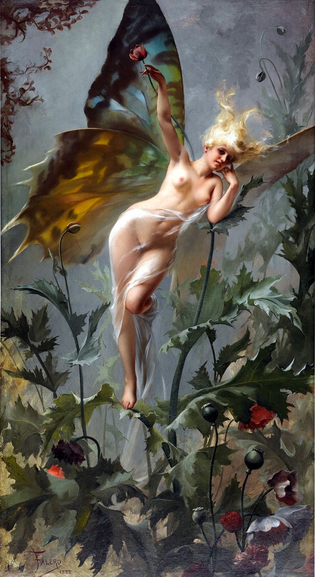 The Poppy Fairy by Luis Ricardo Falero