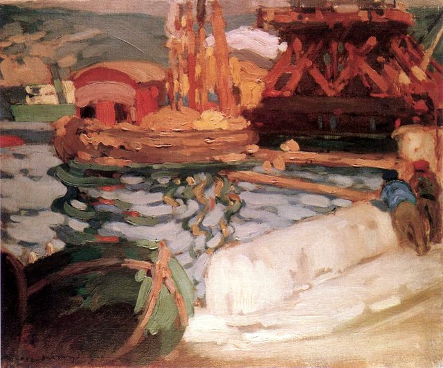 Detail of Monaco Harbour by János Vaszary