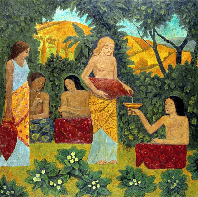 Libations Five Figures in a Mythical Forest by Paul Sérusier