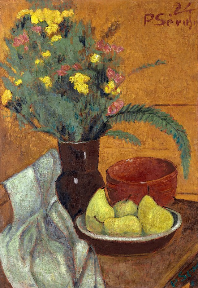 Still Life with Pears and Bouquet of Peruvian Lilies by Paul Sérusier