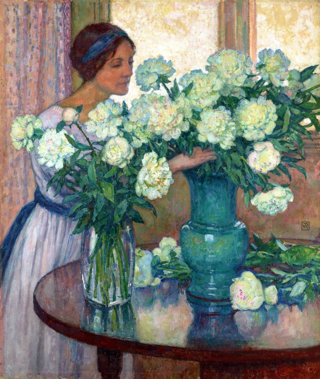 The White Peonies by Théo van Rysselberghe