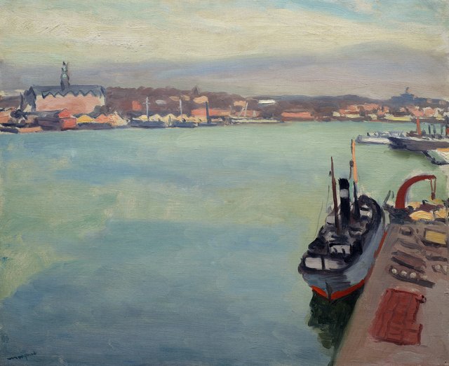Le port de Stockholm, matin de printemps by Albert Marquet