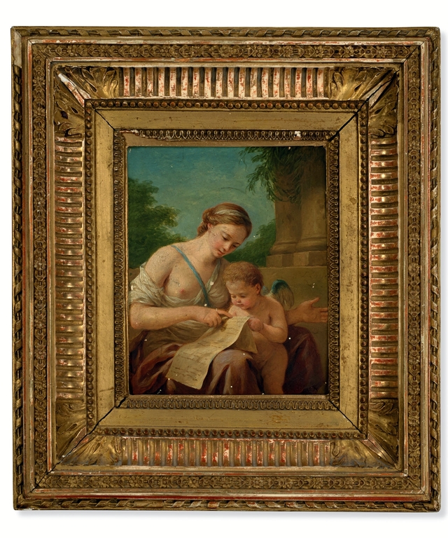 The education of Cupid by Louis-Jean-François Lagrenée