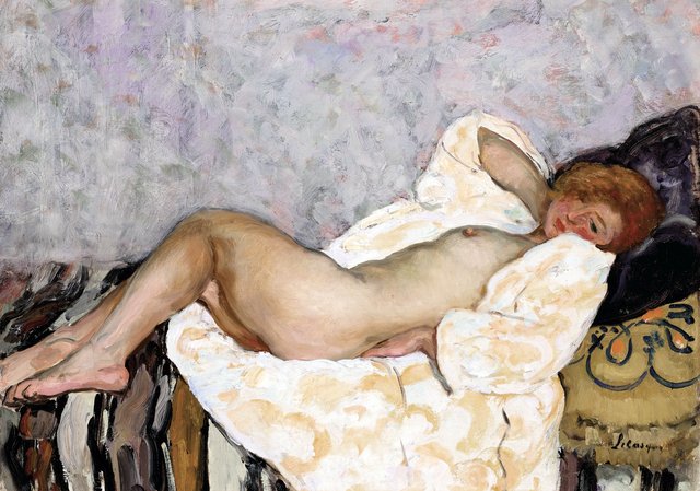 Reclining nude by Henri Lebasque