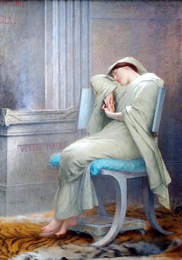 Sleeping Vestal by Jules Lefebvre