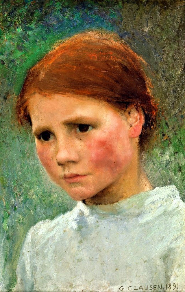 Portrait of a Child, Rose Grimsdale by George Clausen
