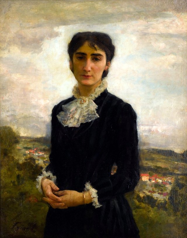Portrait of Young Girl by Émile Friant