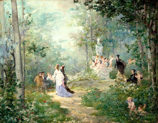 In spring by Jules Bastien-Lepage
