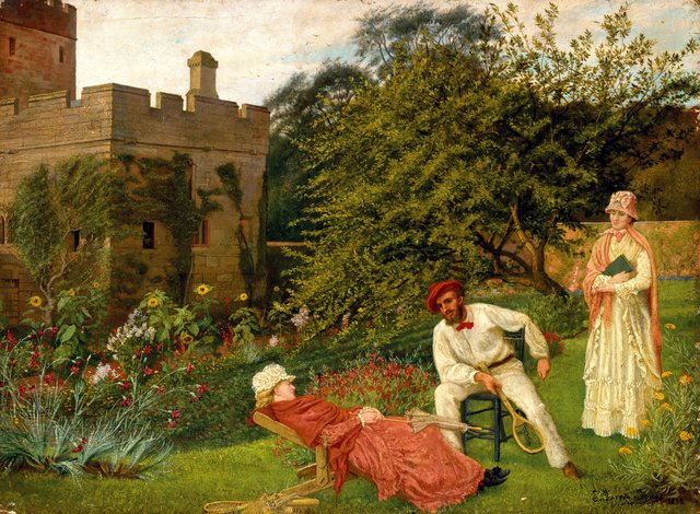 George Howard, 9th Earl of Carlisle, and Rosalind, Countess of Carlisle by Walter Crane