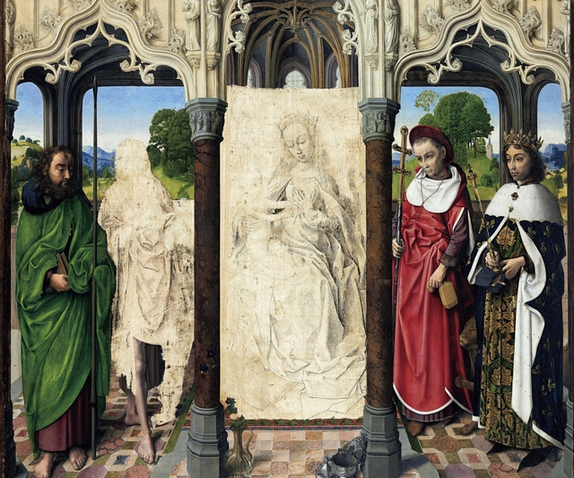 Virgin and Child with saints by Hugo van der Goes