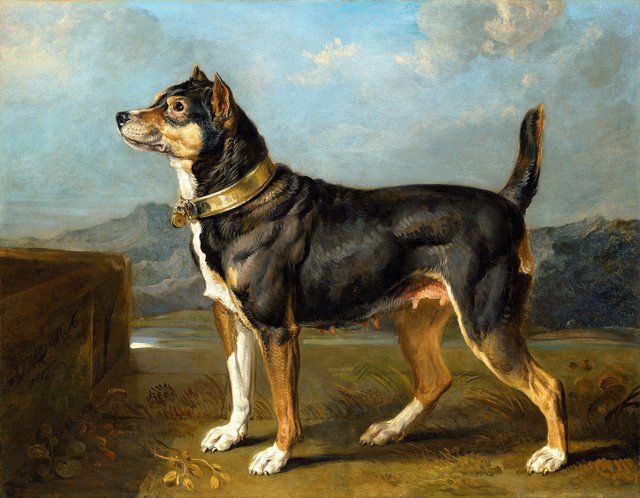 A terrier in a landscape by James Ward