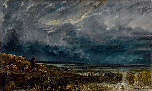 Salt marshes in the surroundings of Saint-valèry en Somme, Picardy by Paul Huet
