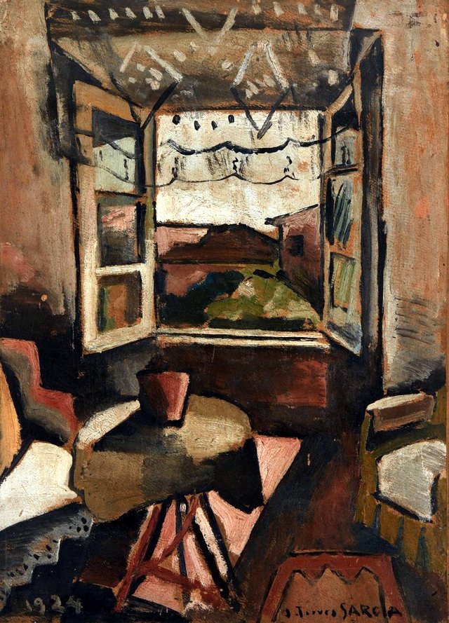 Interior with an Open Window by Joaquín Torres-García