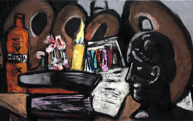 Still life with pallets by Max Beckmann