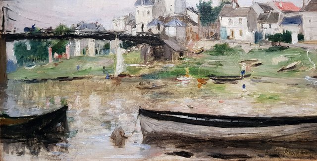 Boats on the River Seine by Berthe Morisot