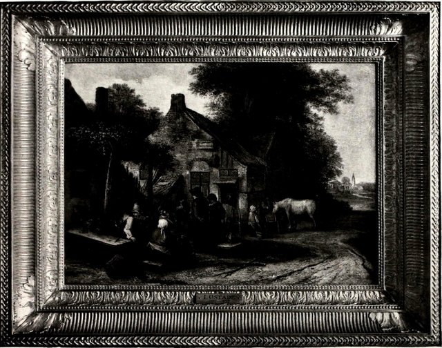 Peasants seated before an Inn by Isaac van Ostade
