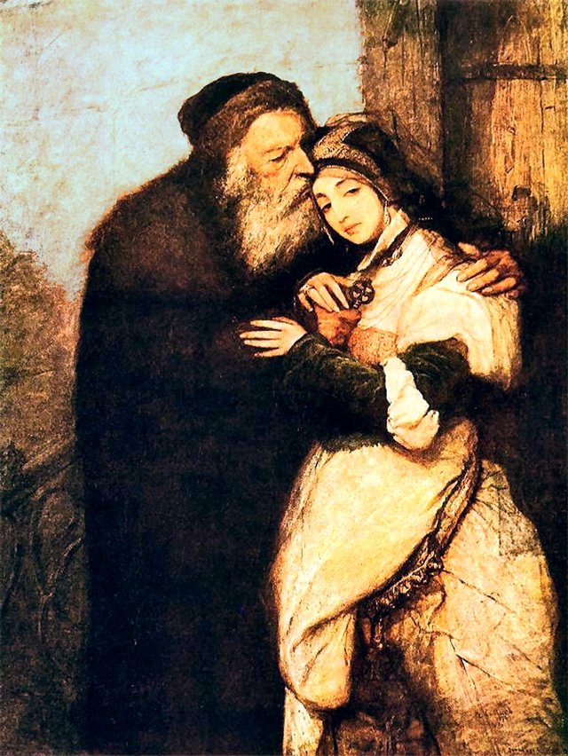 Shylock and Jessica. by Maurycy Gottlieb