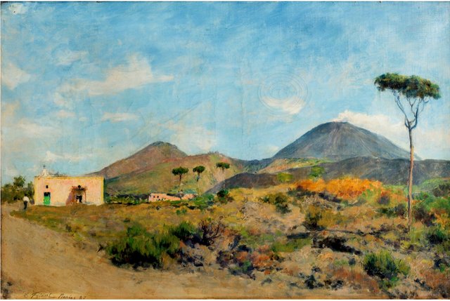 Le mont Vésuve by Émile Friant
