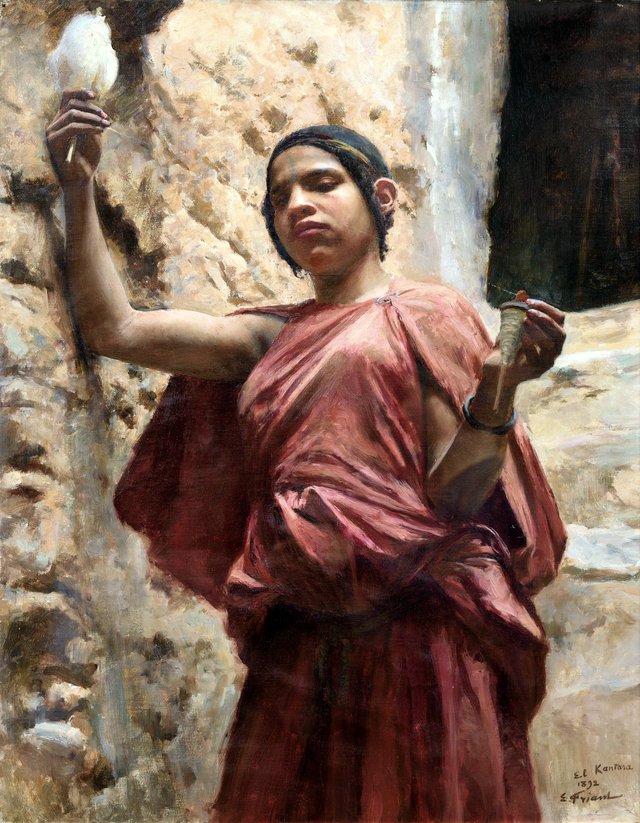 Spinner from El Kantara by Émile Friant