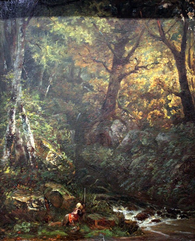 La Cascade du Gros-Hêtre aux Eaux-Bonnes by Paul Huet