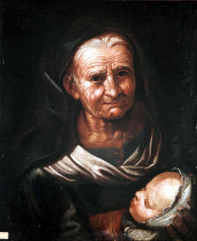 Grandmother and granddaughter by Bernhard Keil