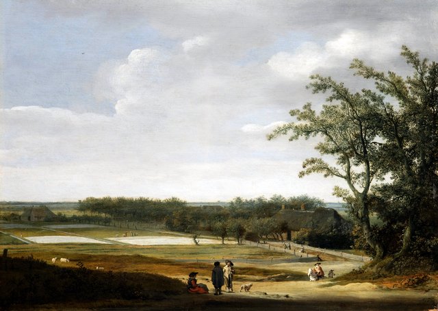 View of the bleaching fields near Haarlem by Pieter Post