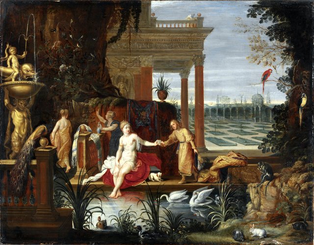 Bathseba in the Bath Receiving the Letter from King David by Hendrick van Balen the Elder