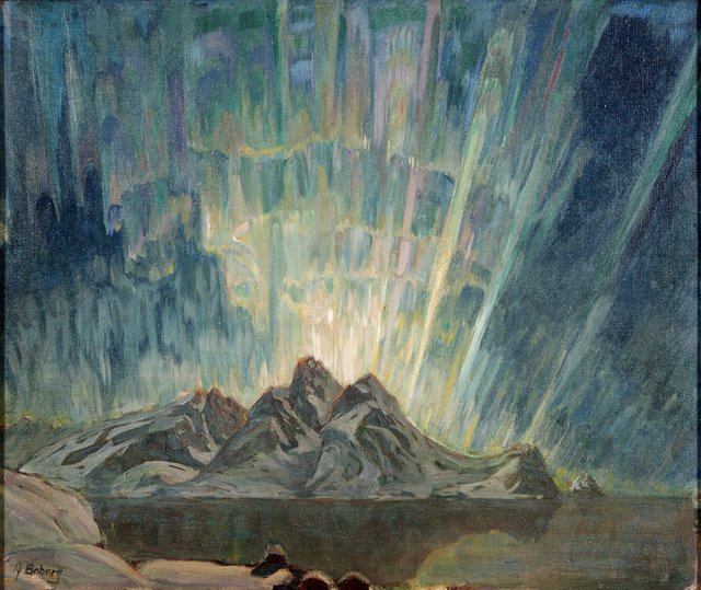 Northern Lights. Study from North Norway by Anna Boberg