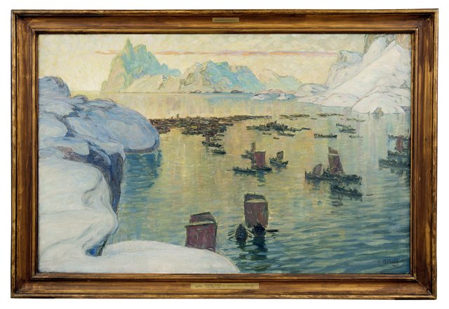 The Fishing Fleet Going Out. Study from North Norway by Anna Boberg