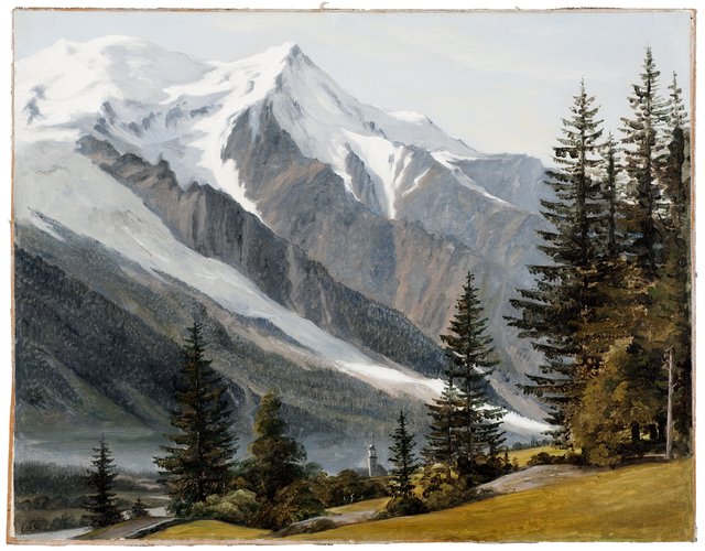 View of Chamonix-Mont-Blanc by Martinus Rørbye