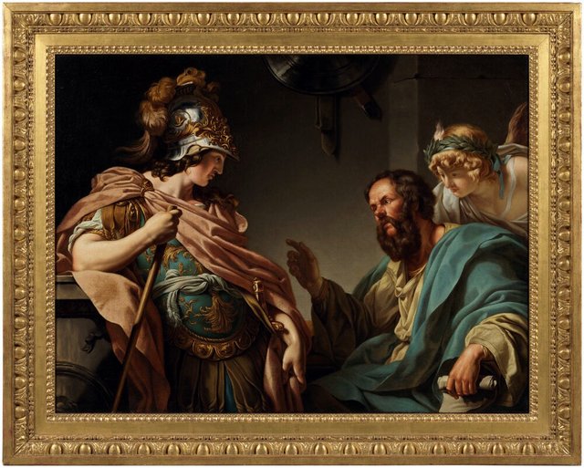 Alcibiades being taught by Socrates by François-André Vincent