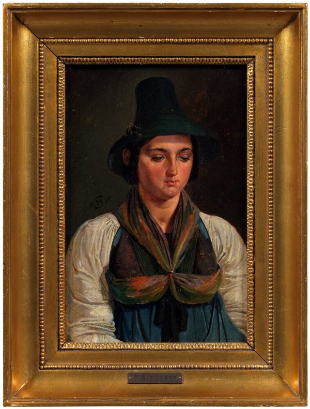 Study of a Woman in Tyrolean Costume by Niels Simonsen