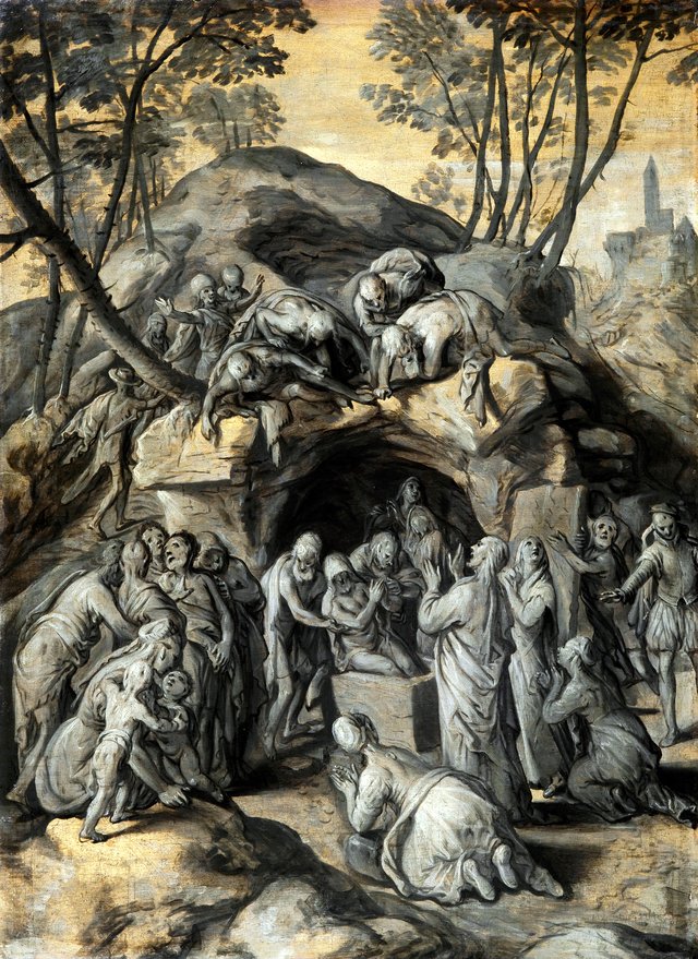 The Resurrection of Lazarus by Joachim Beuckelaer