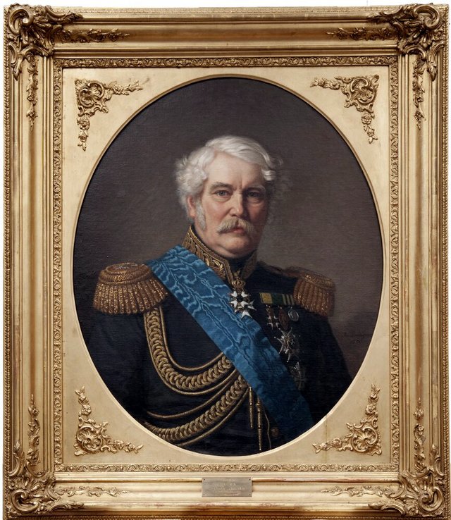 Johan Peter Lefrén (1784-1862), general, educationalist, politician, Married to Maria Antoinetta Hedman by Amalia Lindegren