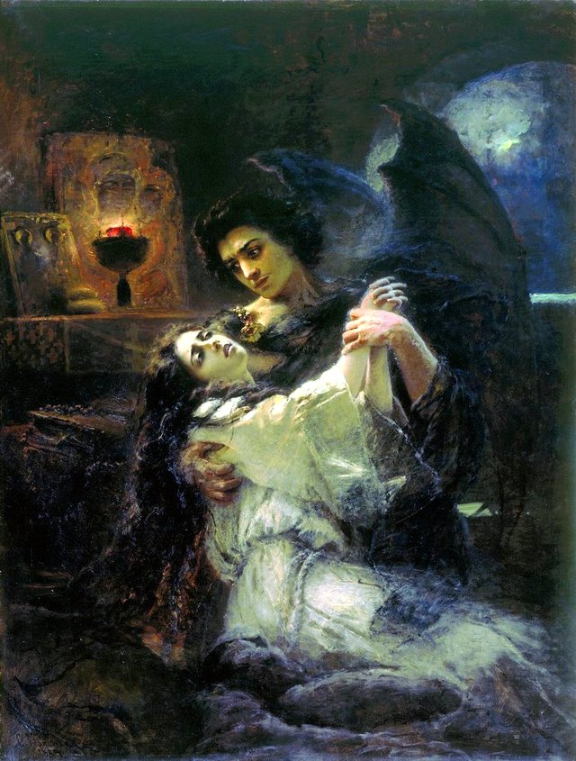 Tamara and Demon by Konstantin Makovsky