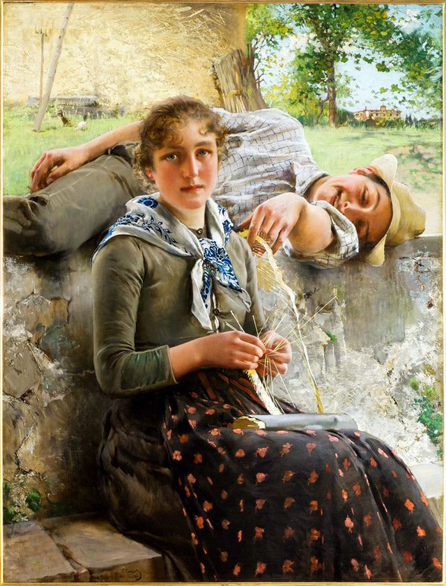 Stella and Piero by Vittorio Matteo Corcos
