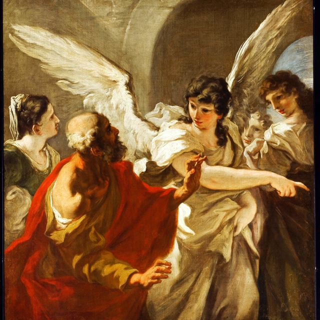 The Flight of Lot by Giovanni Antonio Pellegrini