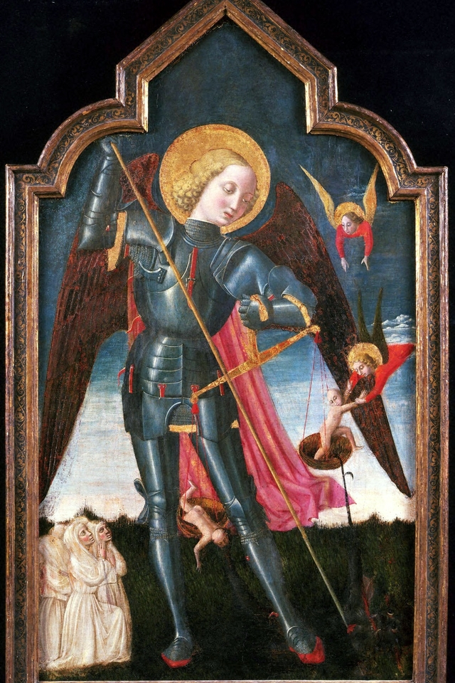 Saint Michael Weighing Souls by Niccolò di Liberatore